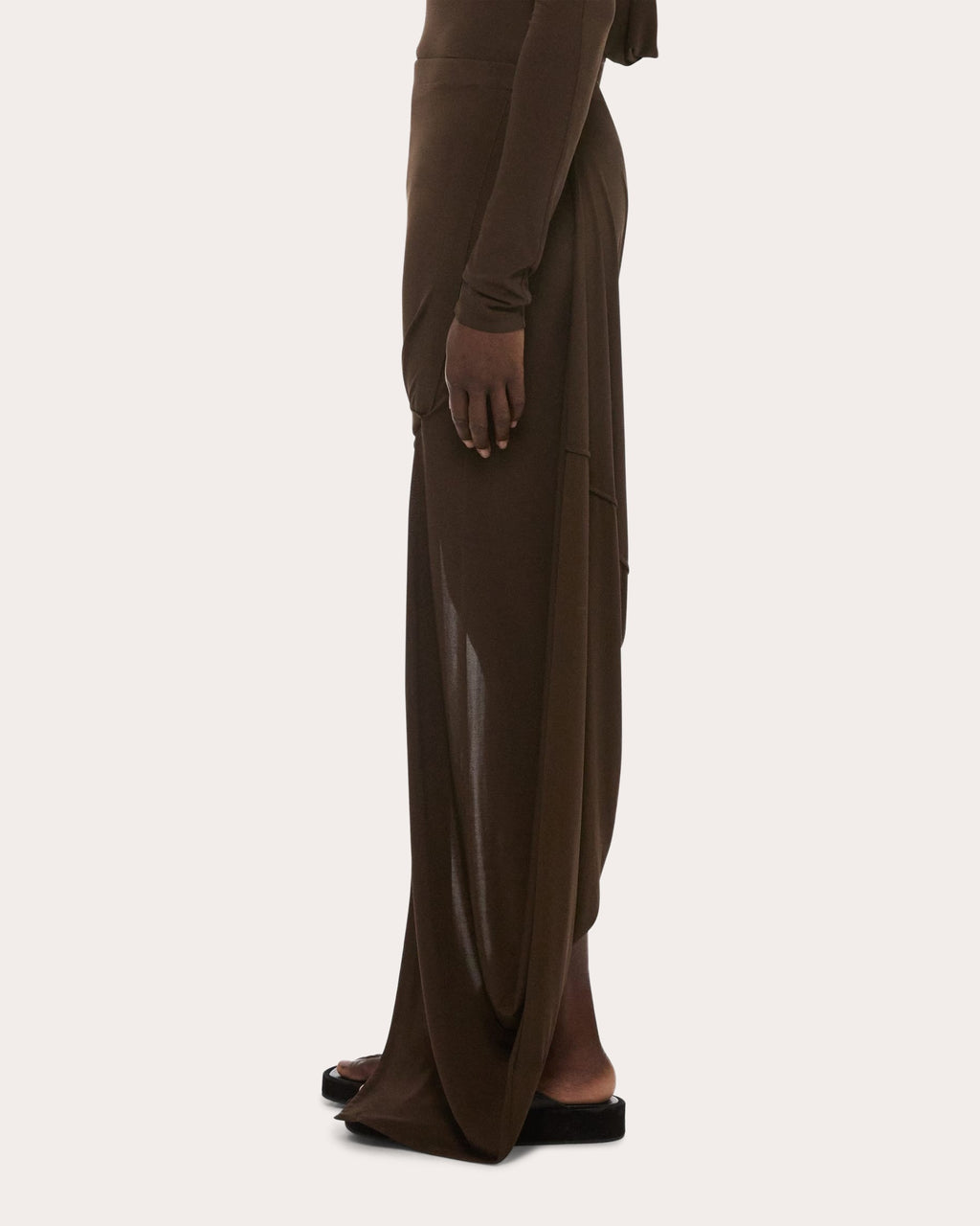 Jersey Twisted Drape Skirt