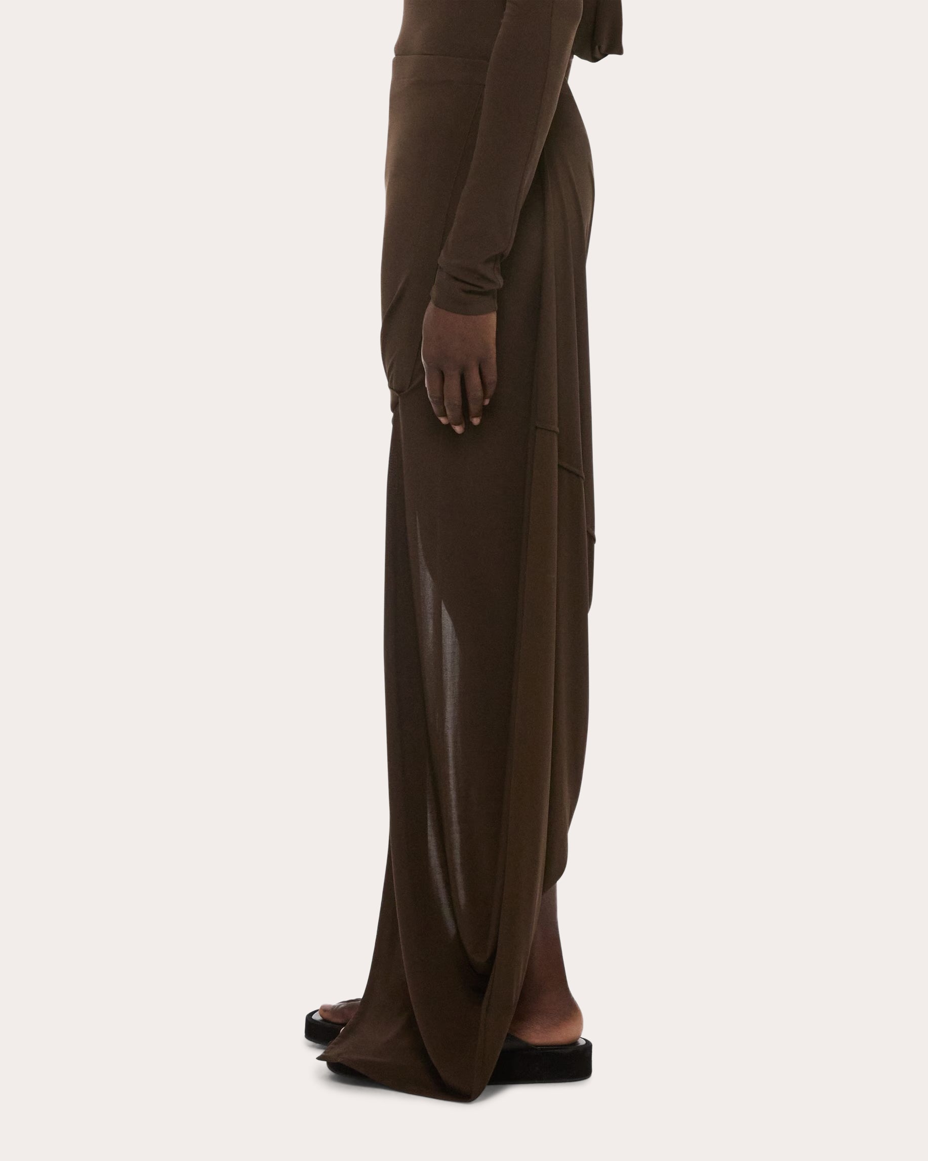 Jersey Twisted Drape Skirt
