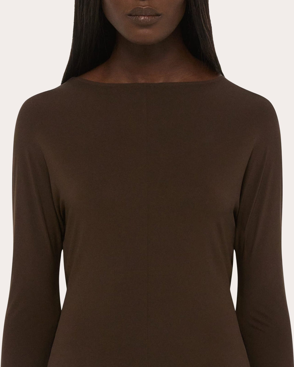 Stretch Jersey Draped Cowl Back Top
