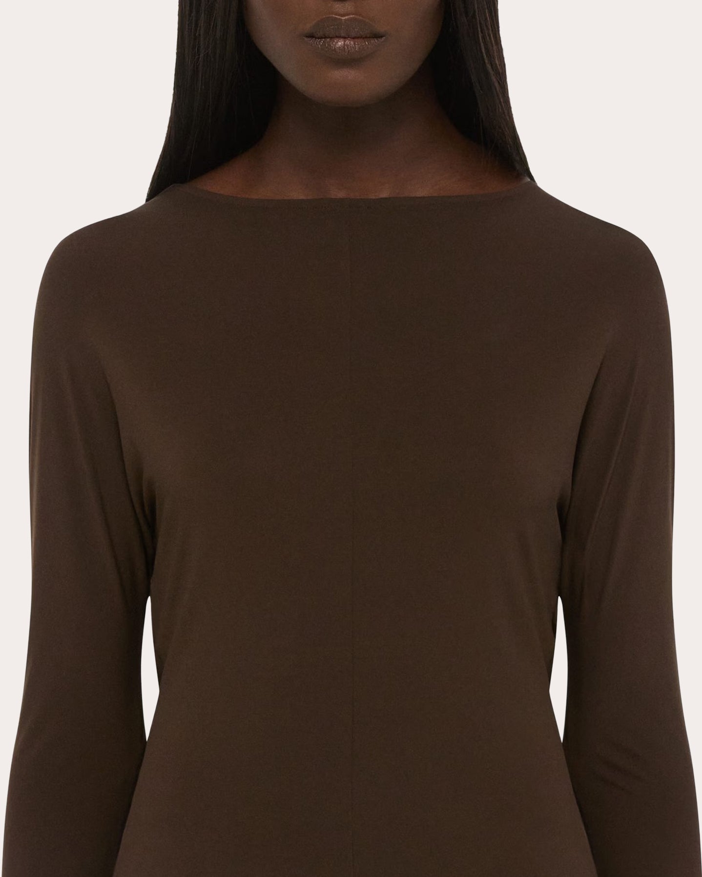 Stretch Jersey Draped Cowl Back Top