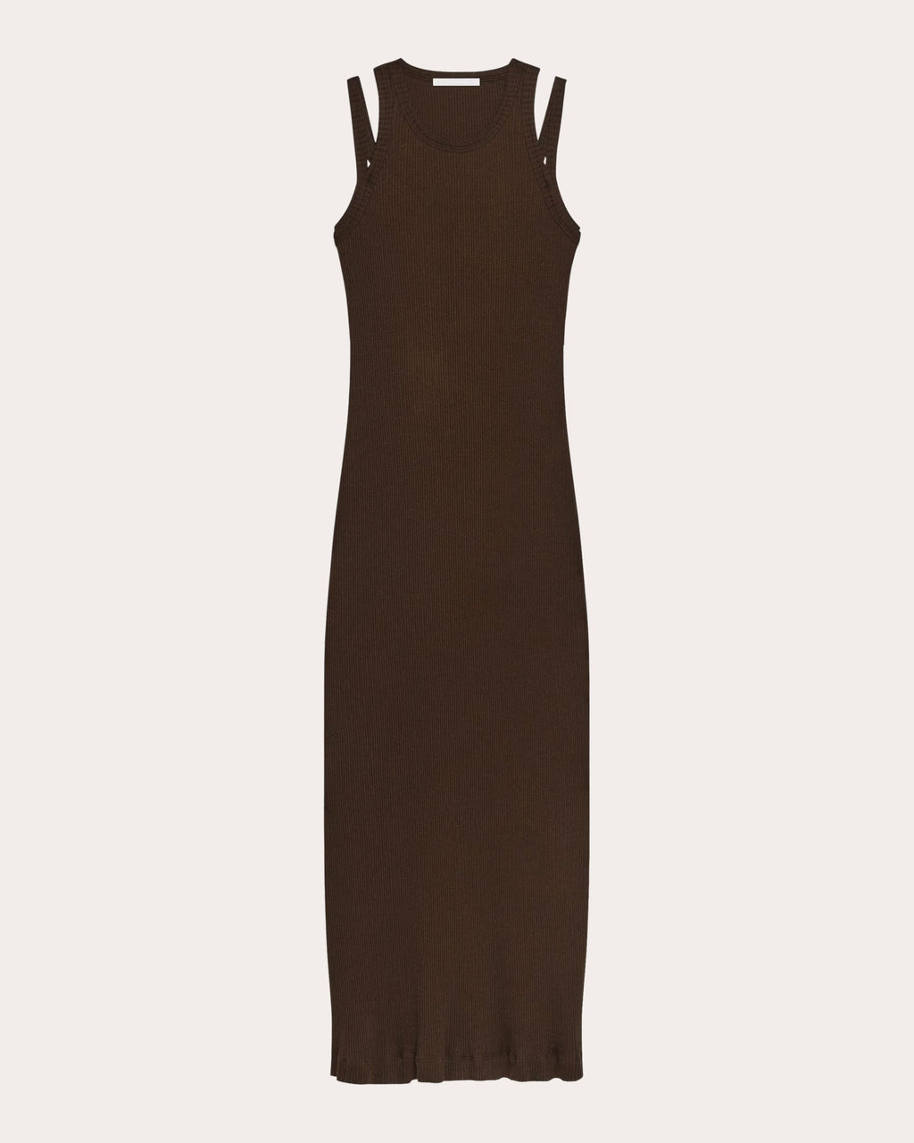Ribbed Racerback Strap Midi Dress