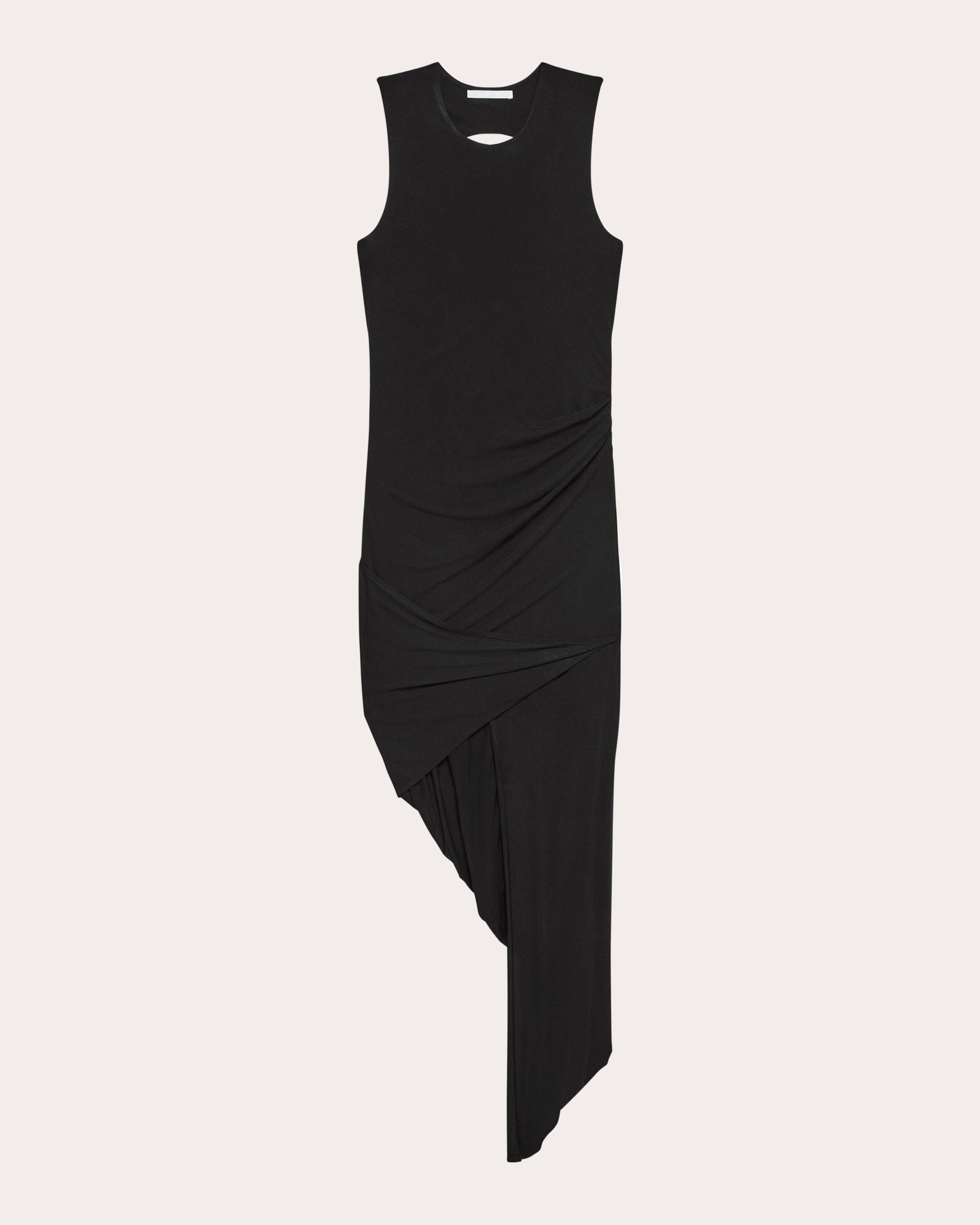 Jersey Twisted Drape Sleeveless Dress