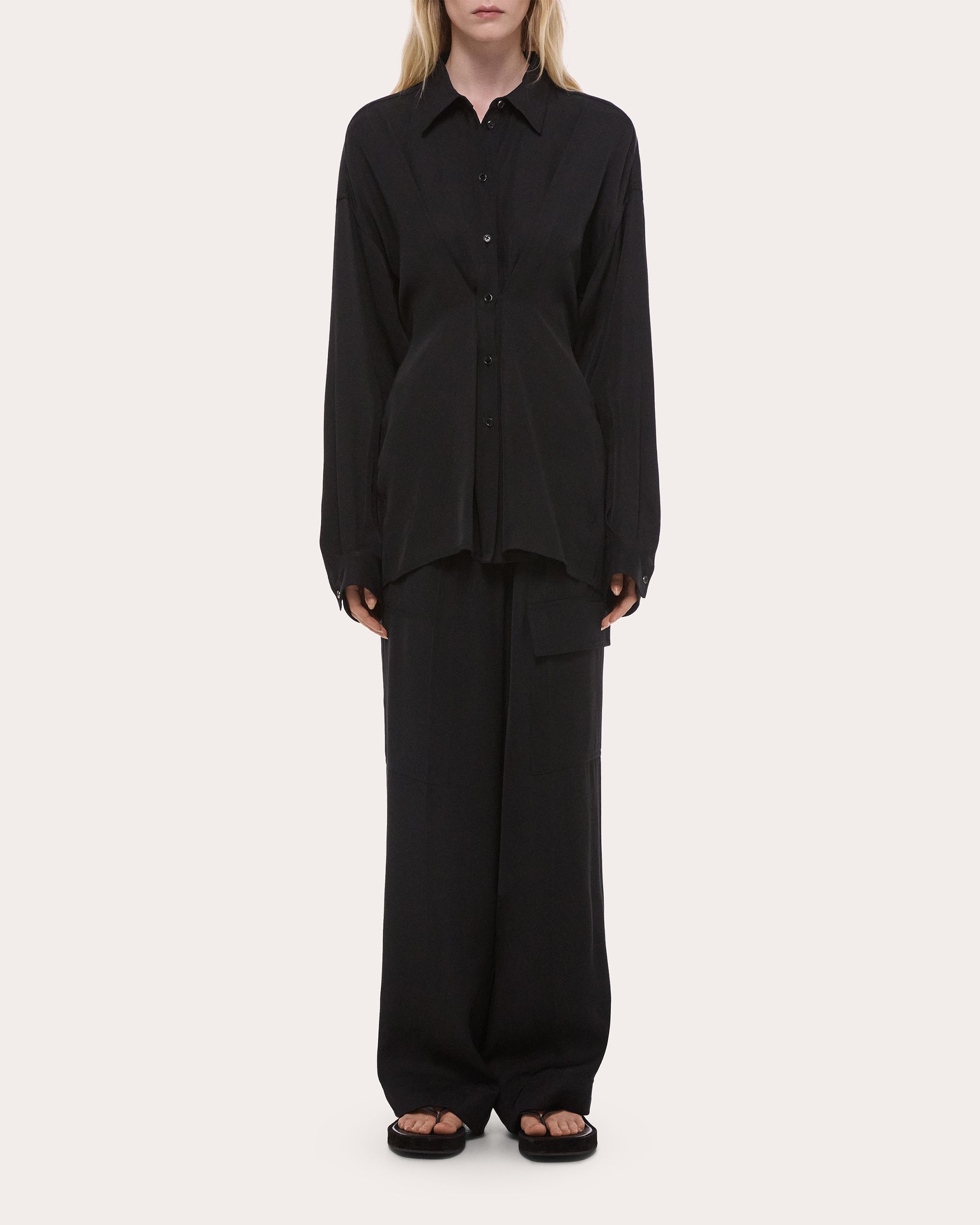 Lightweight Twill Cinched Shirt