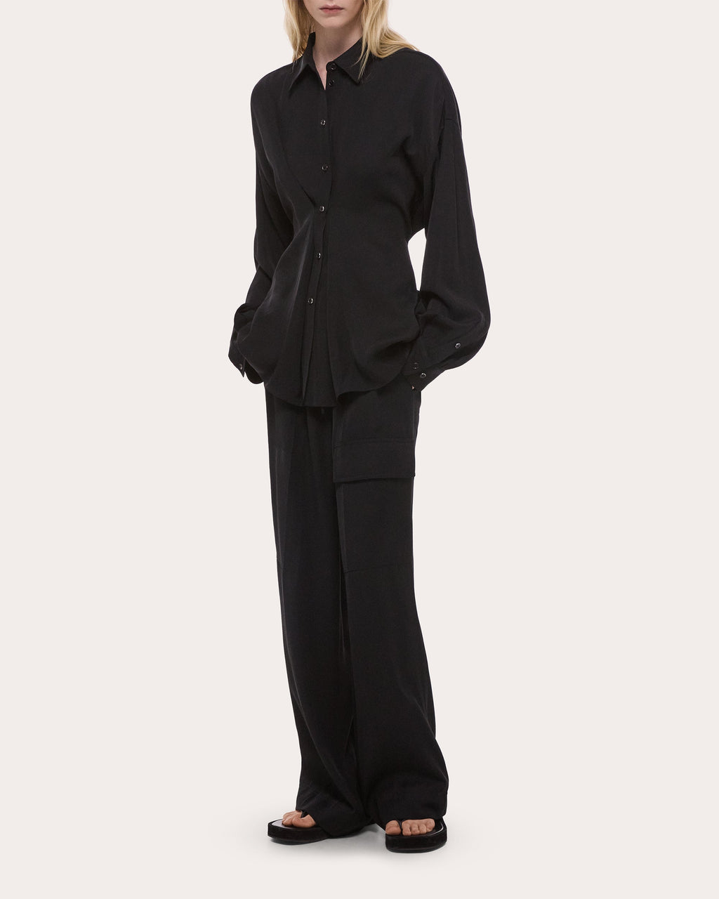 Lightweight Twill Cinched Shirt