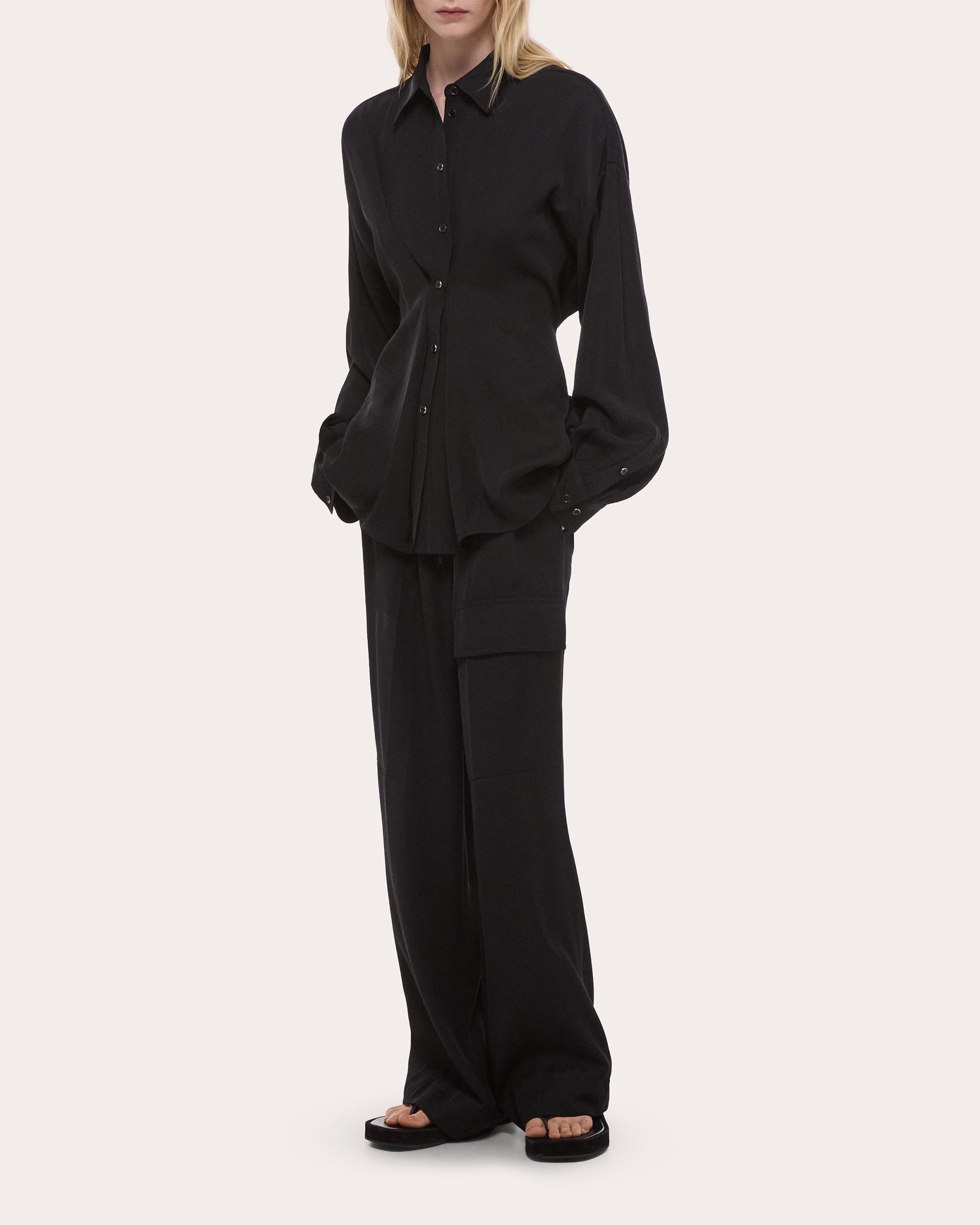 Lightweight Twill Cinched Shirt