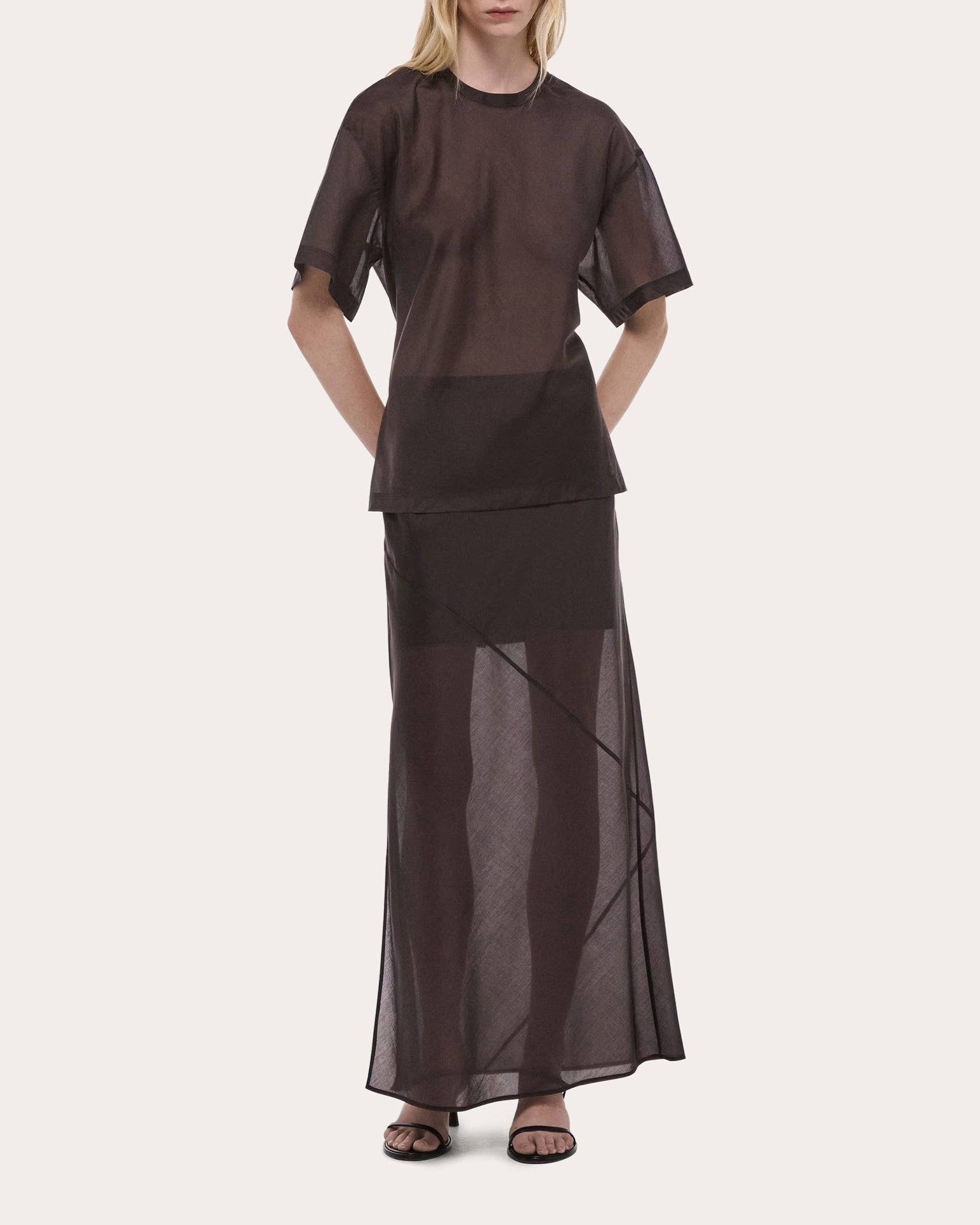 Sheer Airy Voile Relaxed Tee