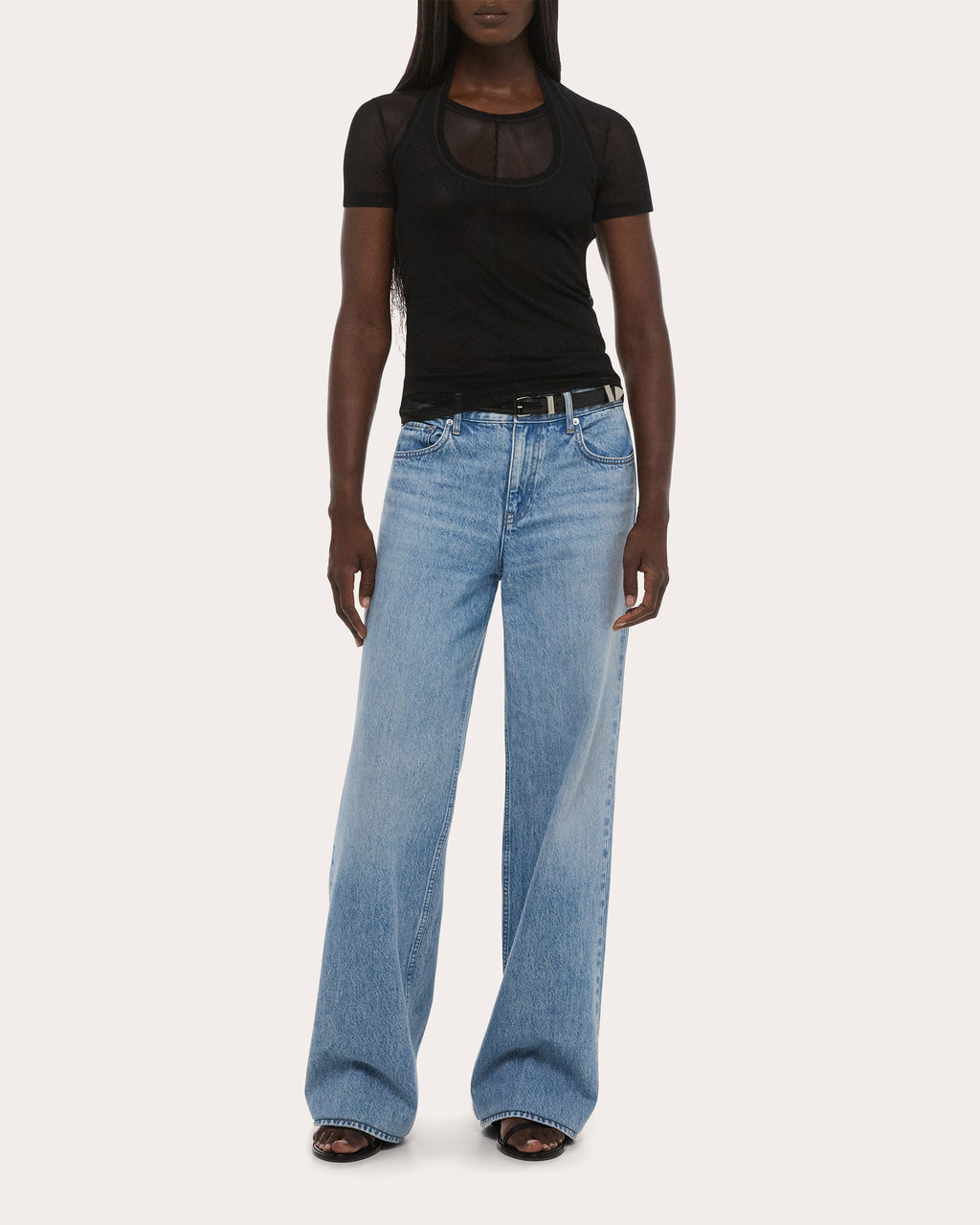 Sheer Mesh Layered Baby Tee
