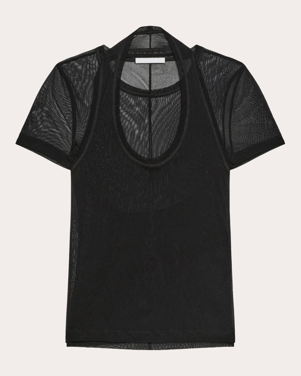Sheer Mesh Layered Baby Tee