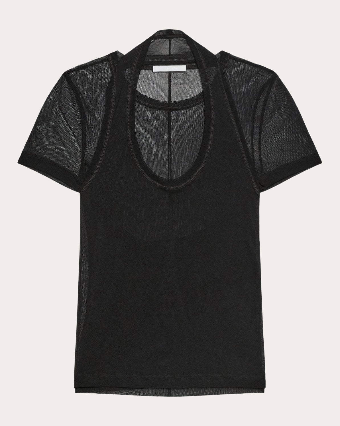 Sheer Mesh Layered Baby Tee