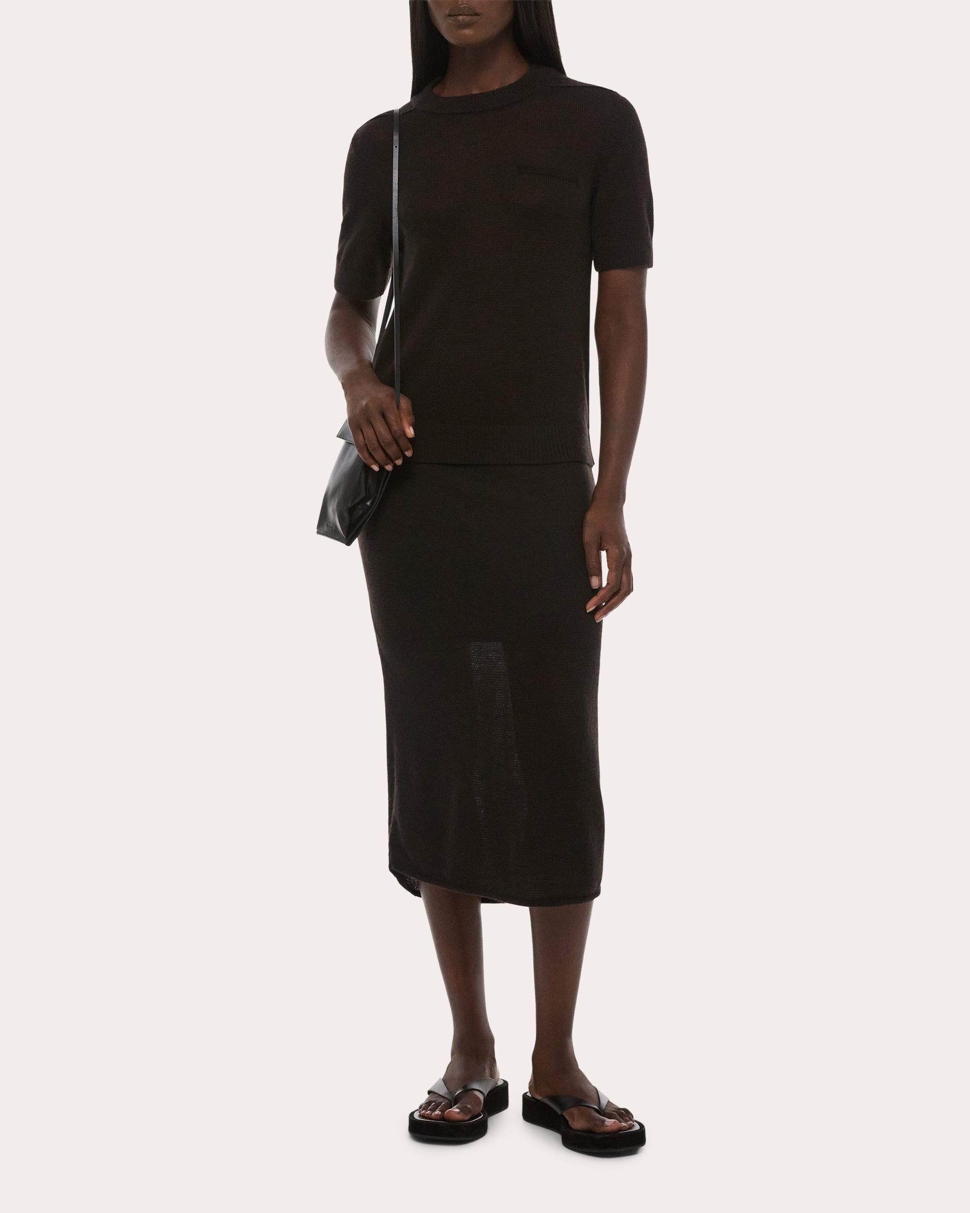 Sheer Wool Knit Baby Tee