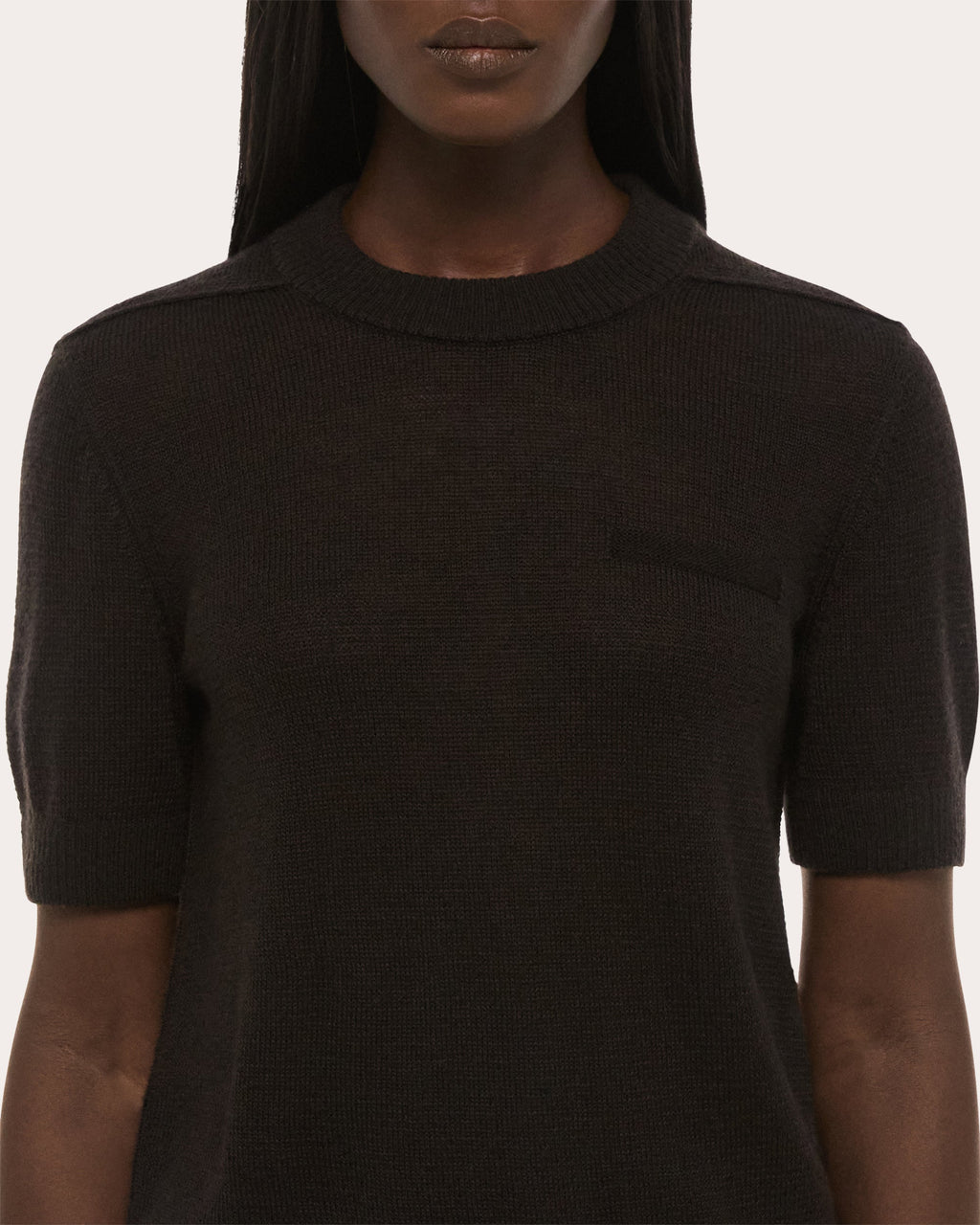 Sheer Wool Knit Baby Tee