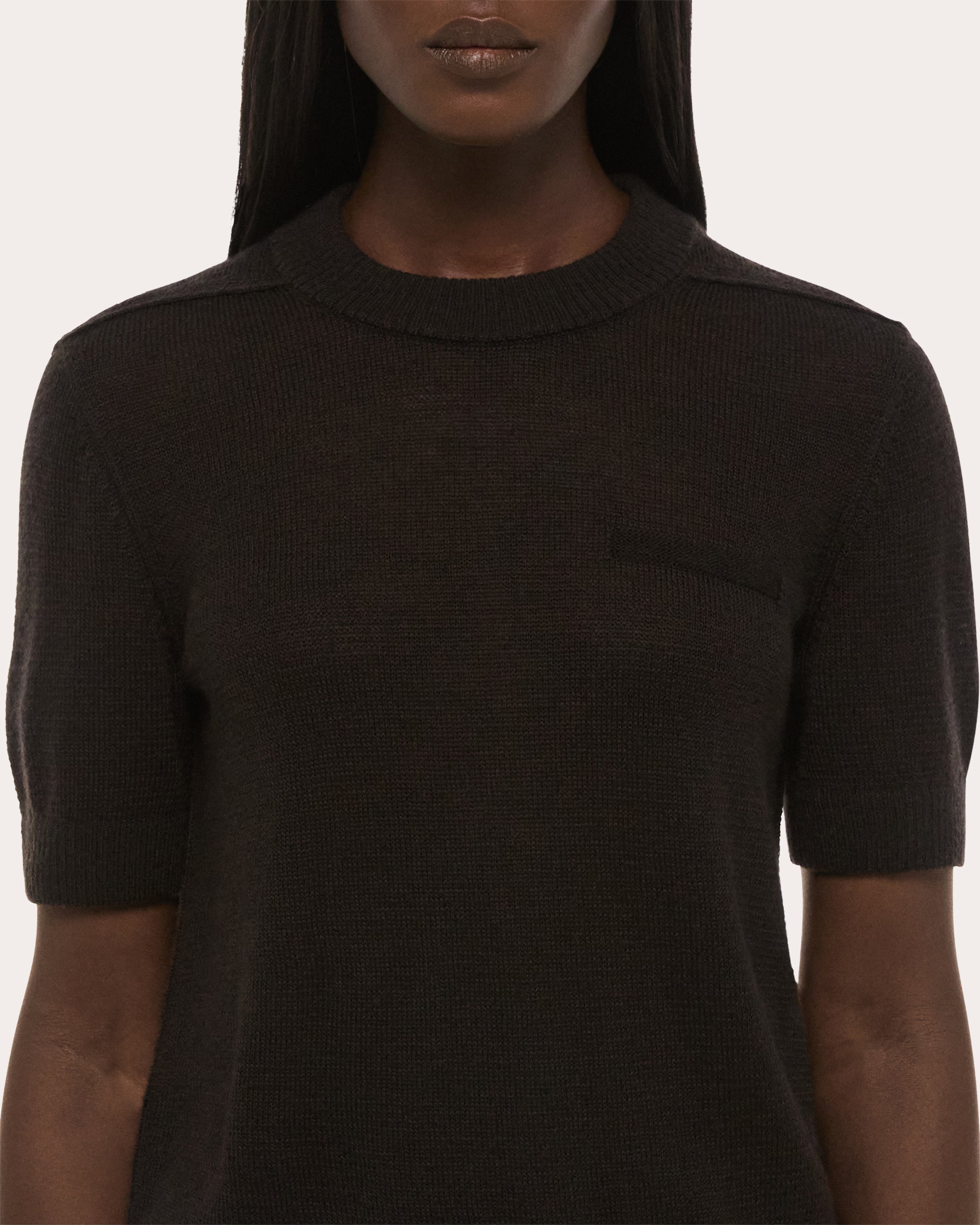 Sheer Wool Knit Baby Tee