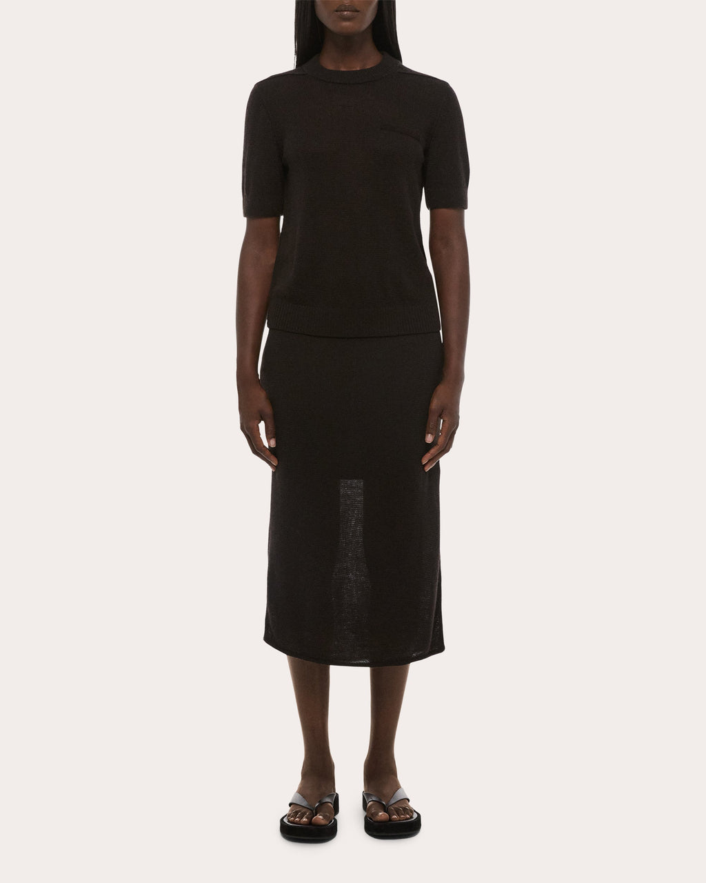 Sheer Wool Knit Baby Tee