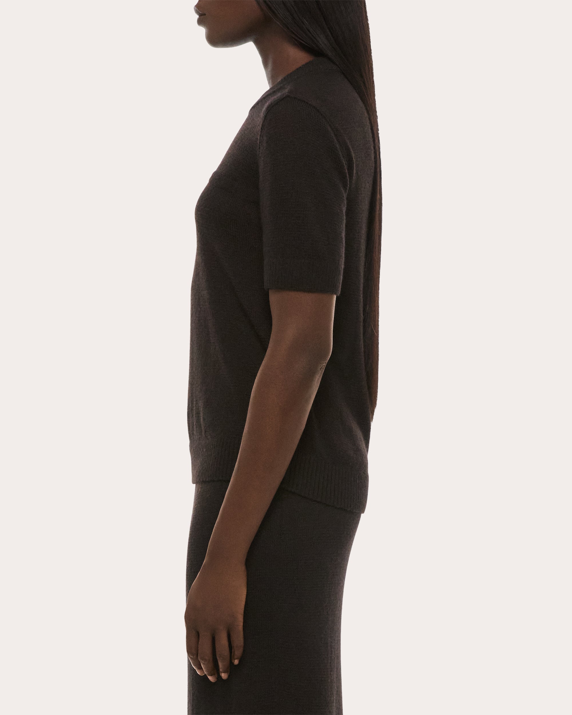 Sheer Wool Knit Baby Tee