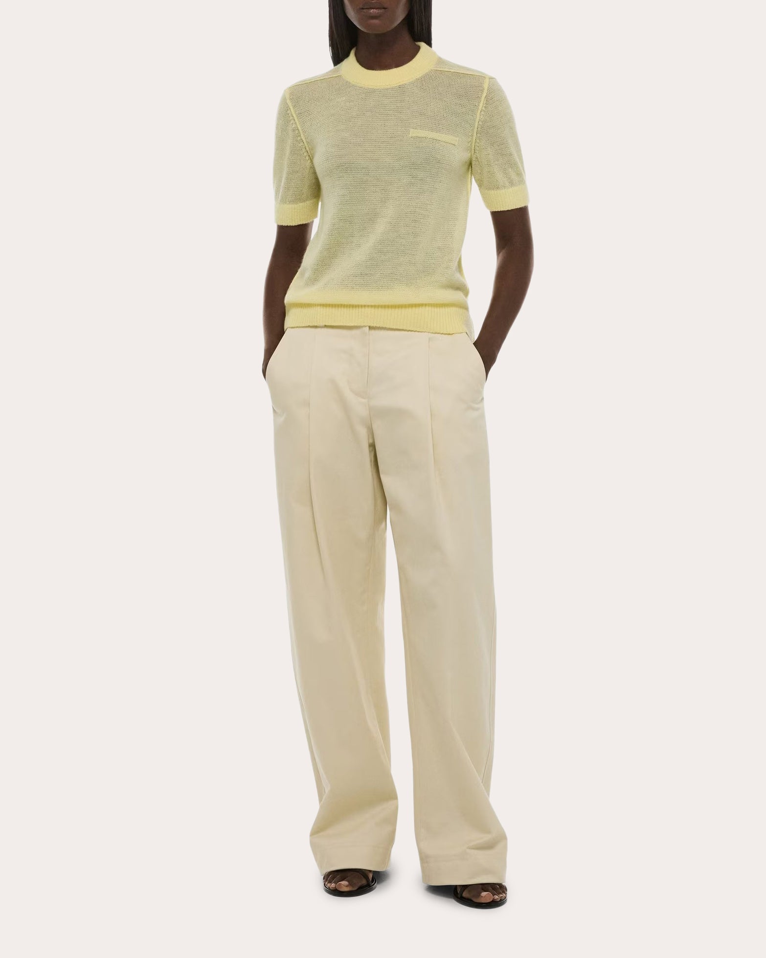 Sheer Wool Knit Baby Tee