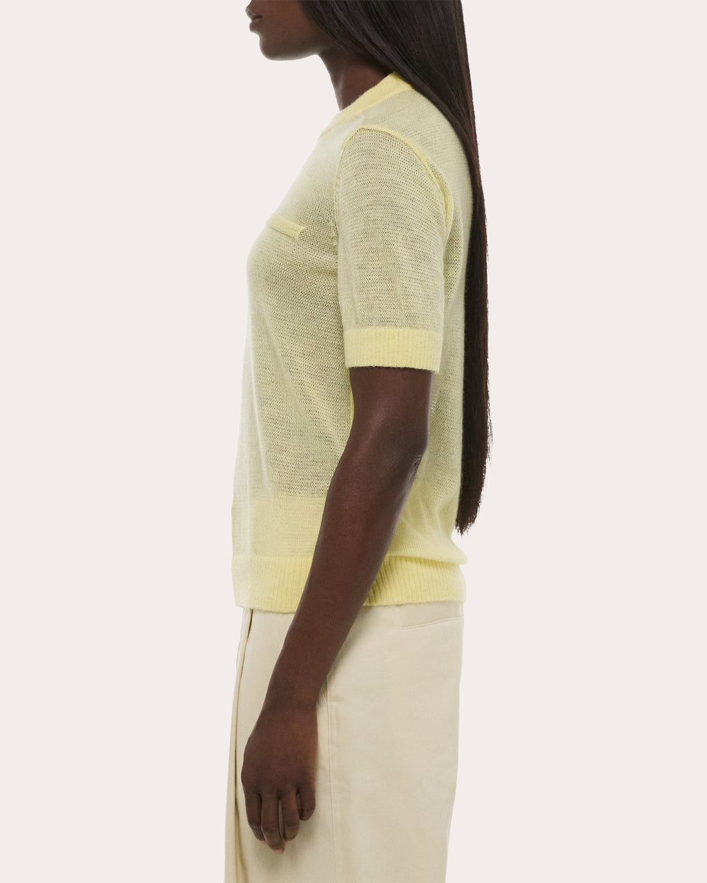 Sheer Wool Knit Baby Tee
