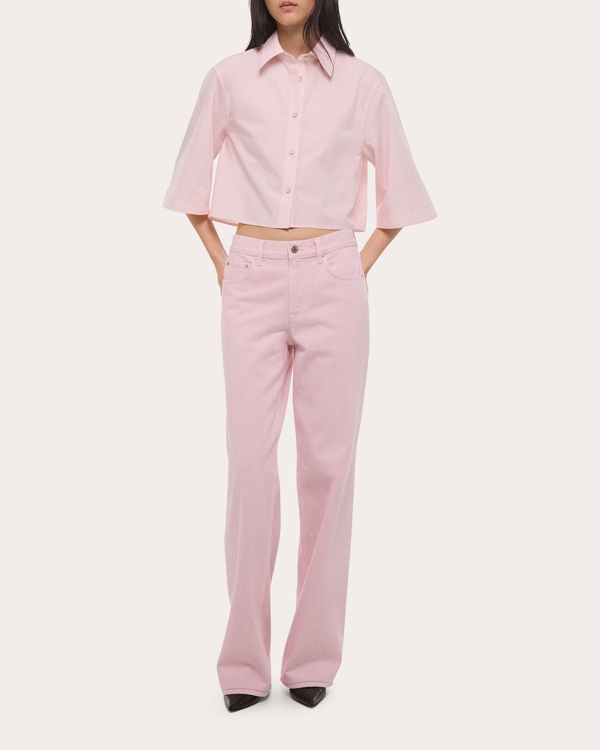 Seamed Straight-Leg Wardrobe Jeans