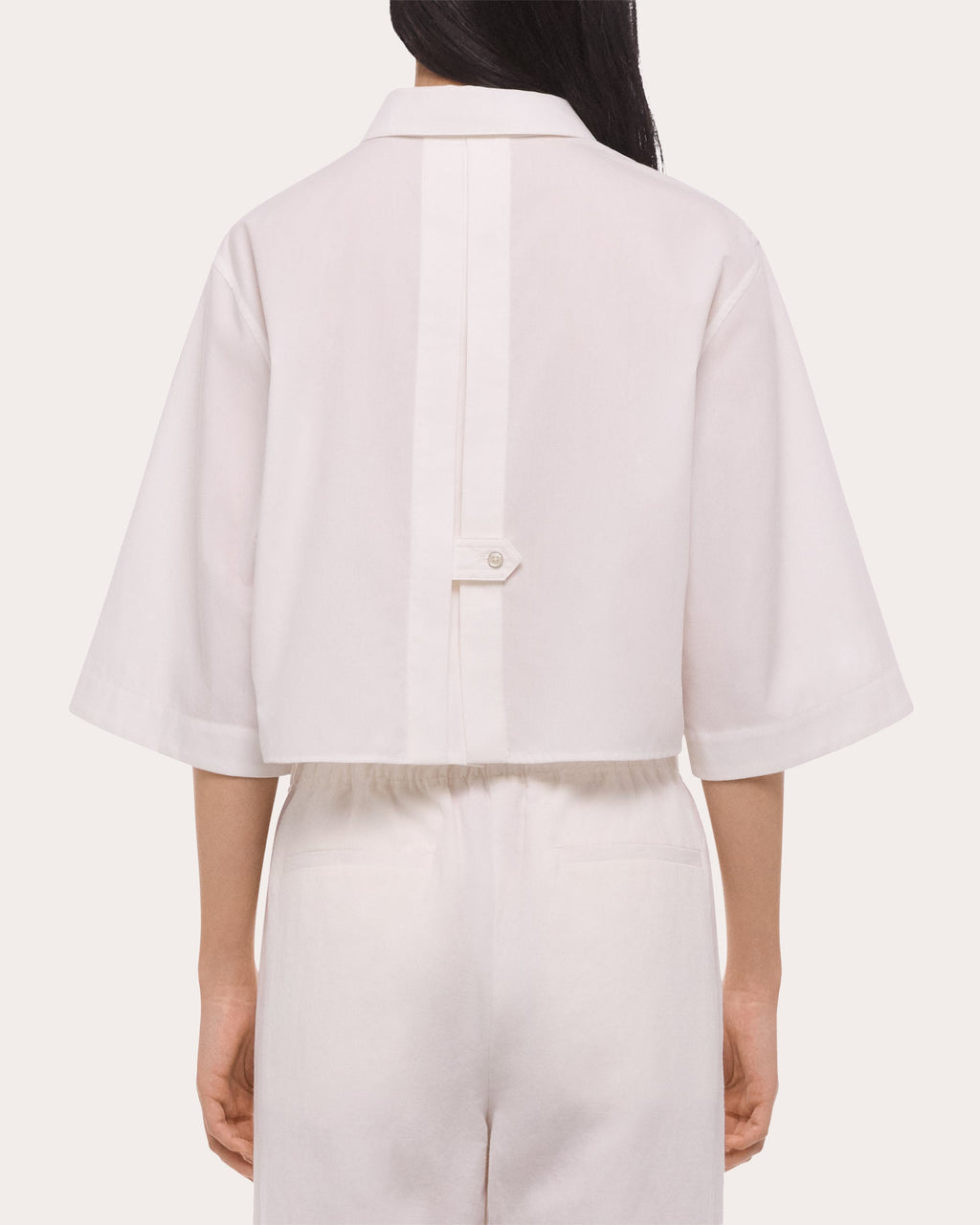 Poplin Cropped Trench Shirt