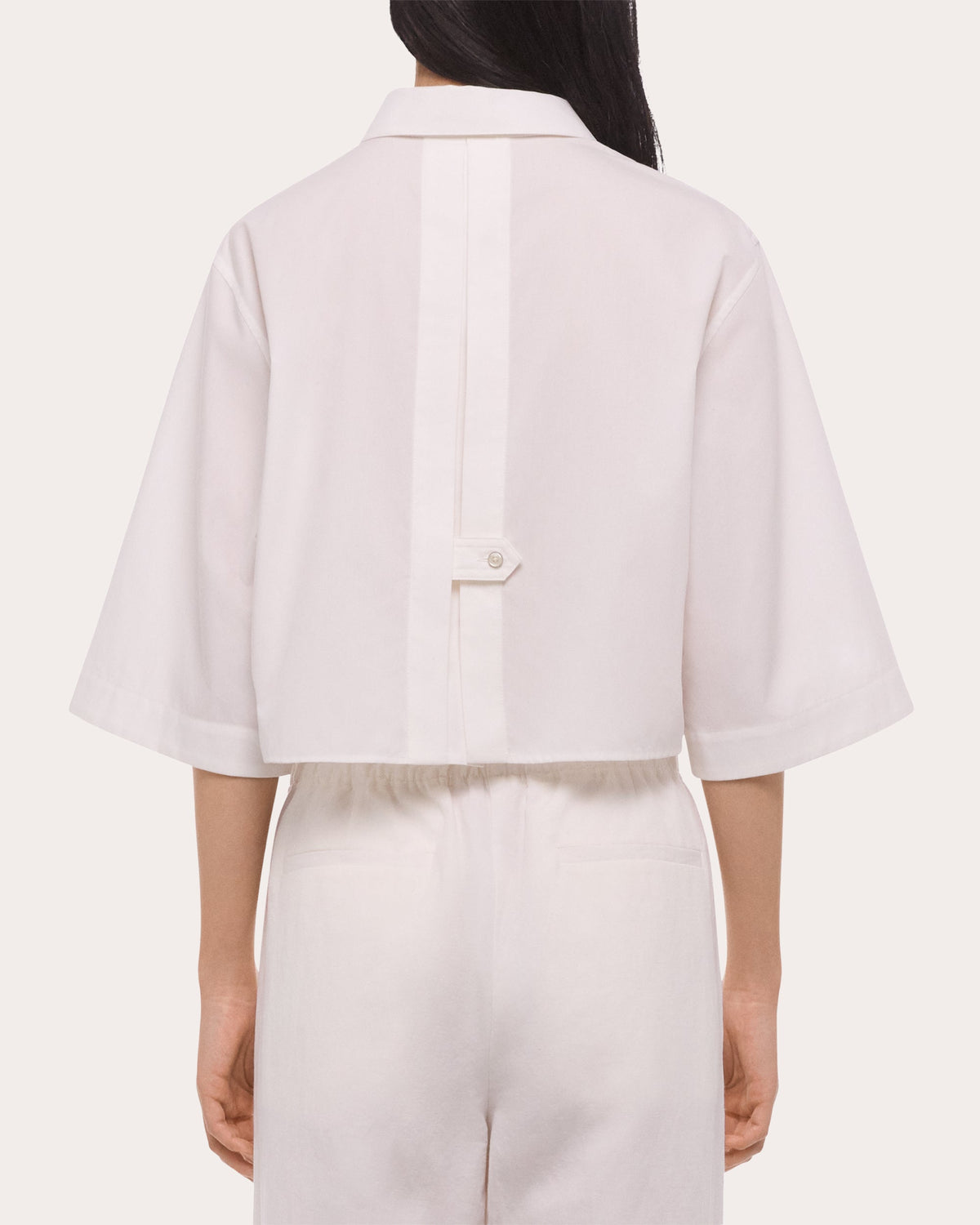 Poplin Cropped Trench Shirt