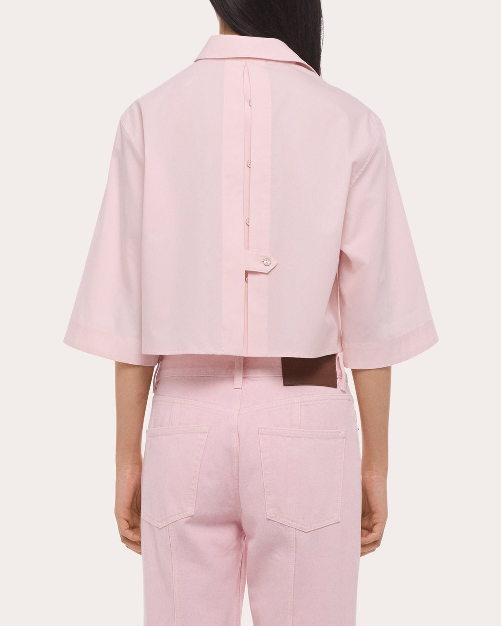 Poplin Cropped Trench Shirt