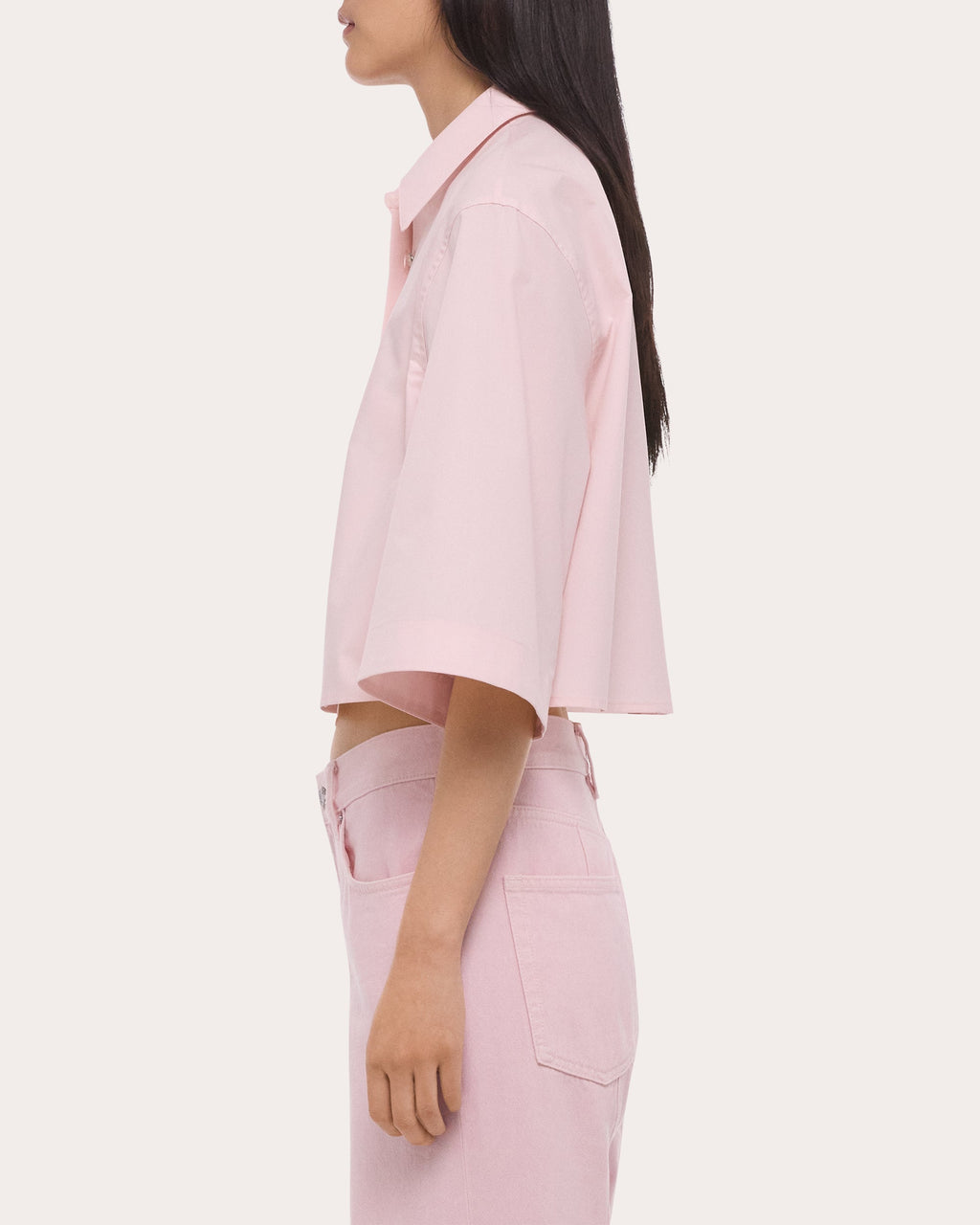 Poplin Cropped Trench Shirt