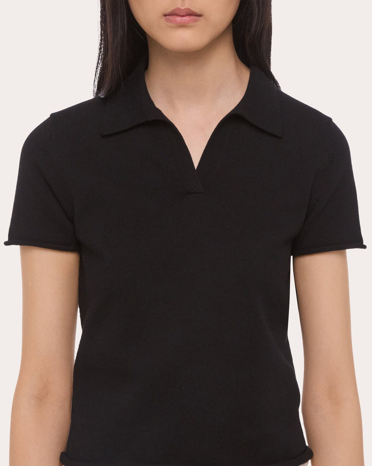 Cotton Knit Shrunken Polo
