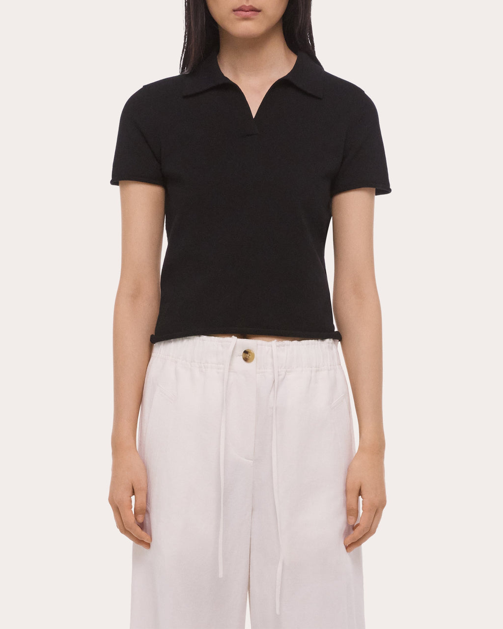 Cotton Knit Shrunken Polo