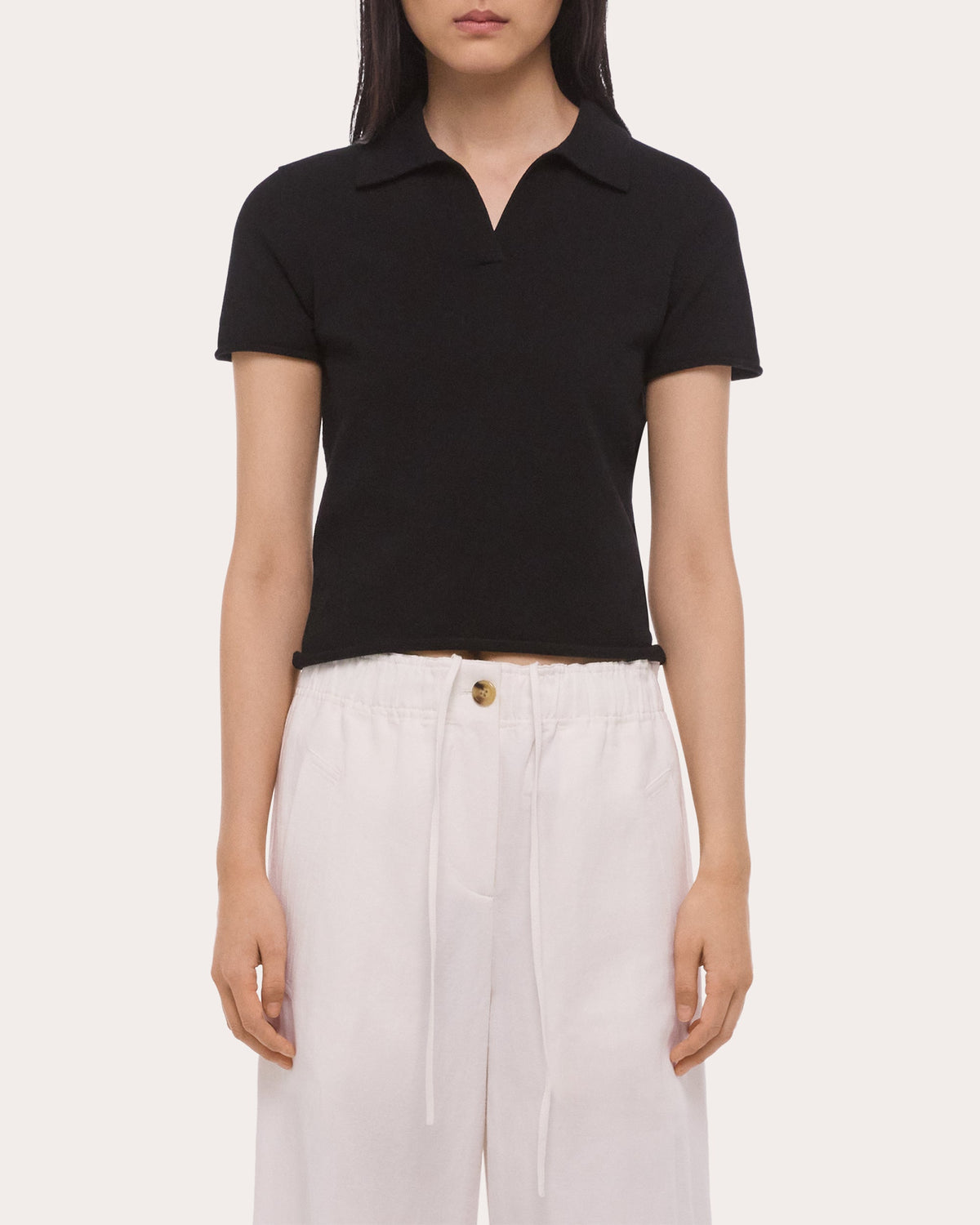 Cotton Knit Shrunken Polo
