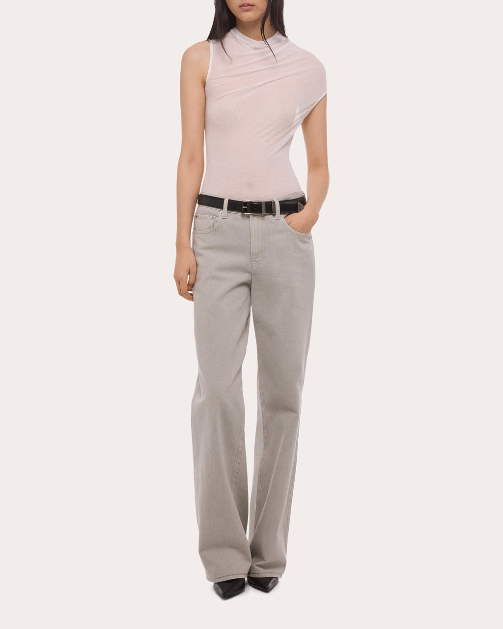 Seamed Straight-Leg Wardrobe Jeans