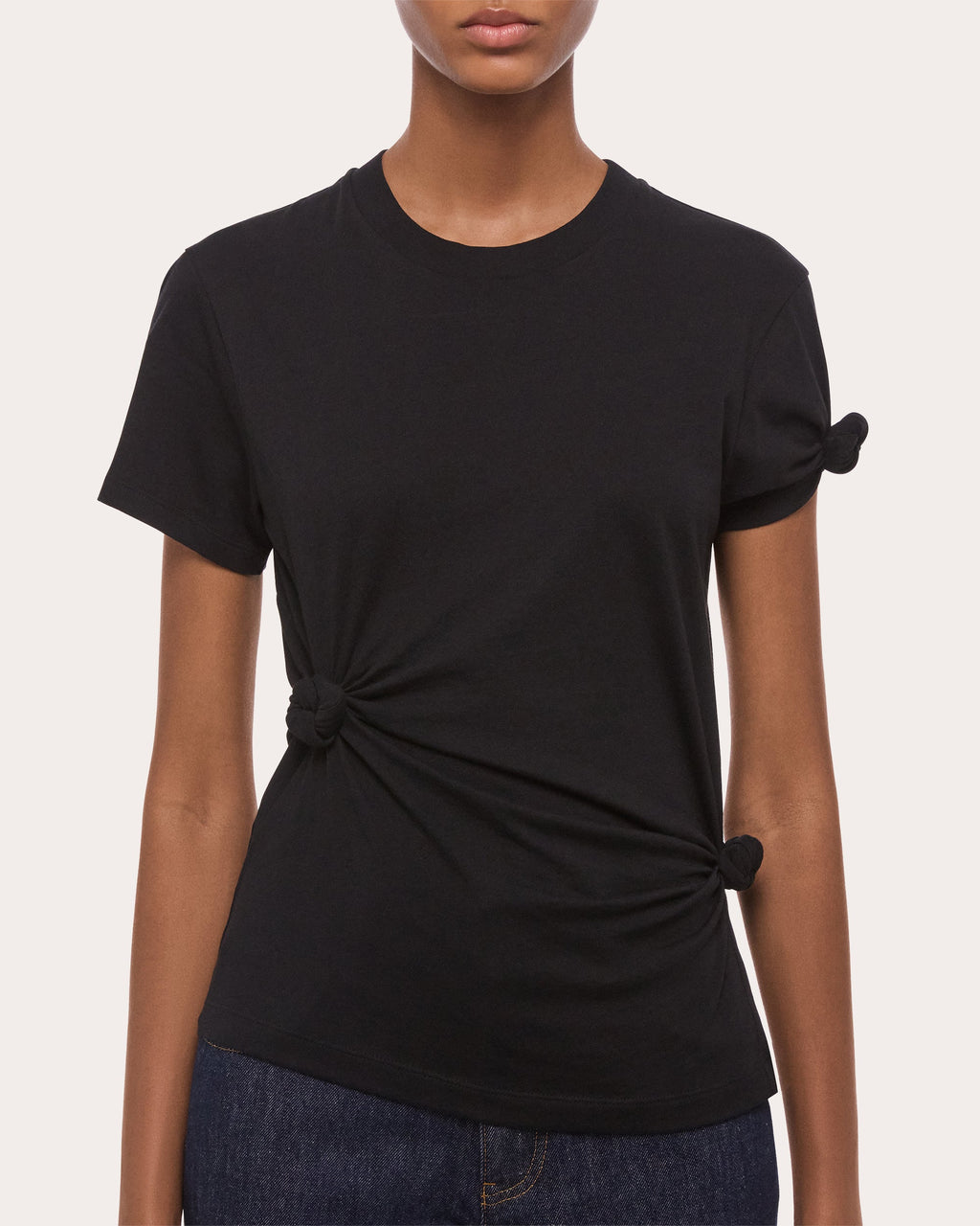 Cotton Jersey Knotted Baby T-Shirt