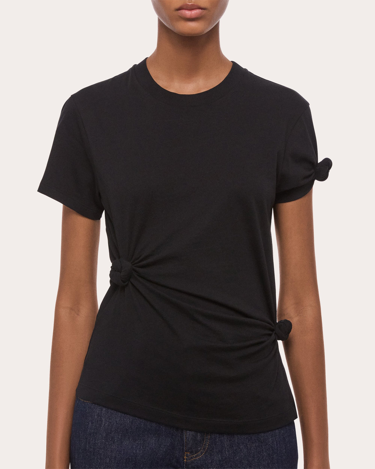 Cotton Jersey Knotted Baby T-Shirt
