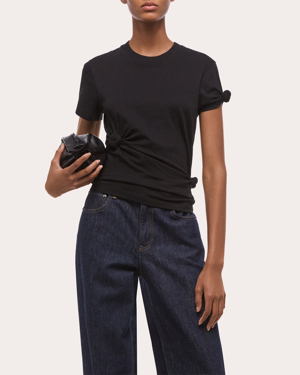 Cotton Jersey Knotted Baby T-Shirt