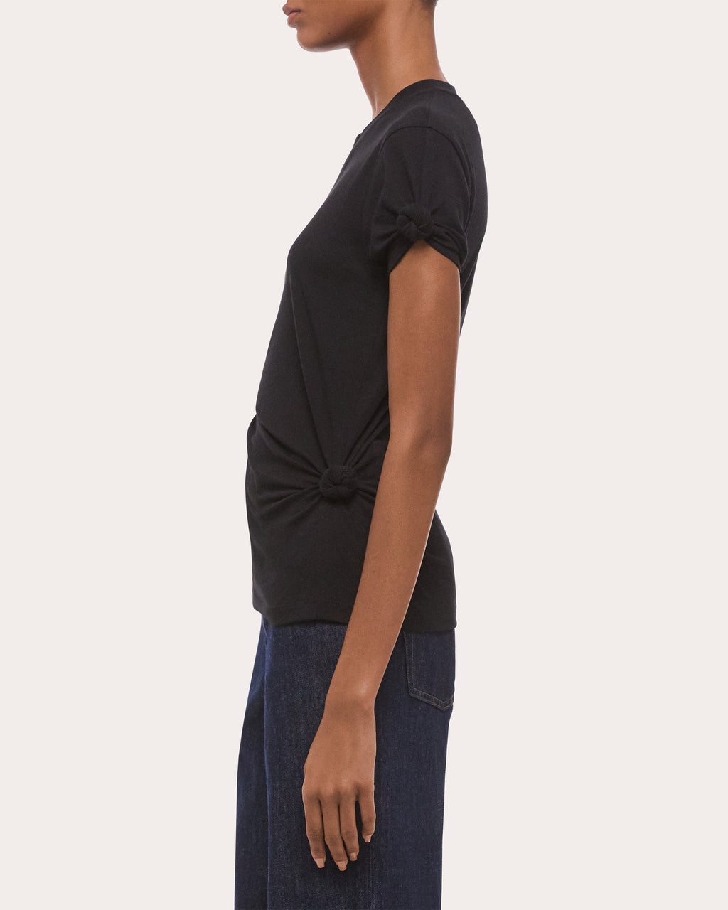 Cotton Jersey Knotted Baby T-Shirt