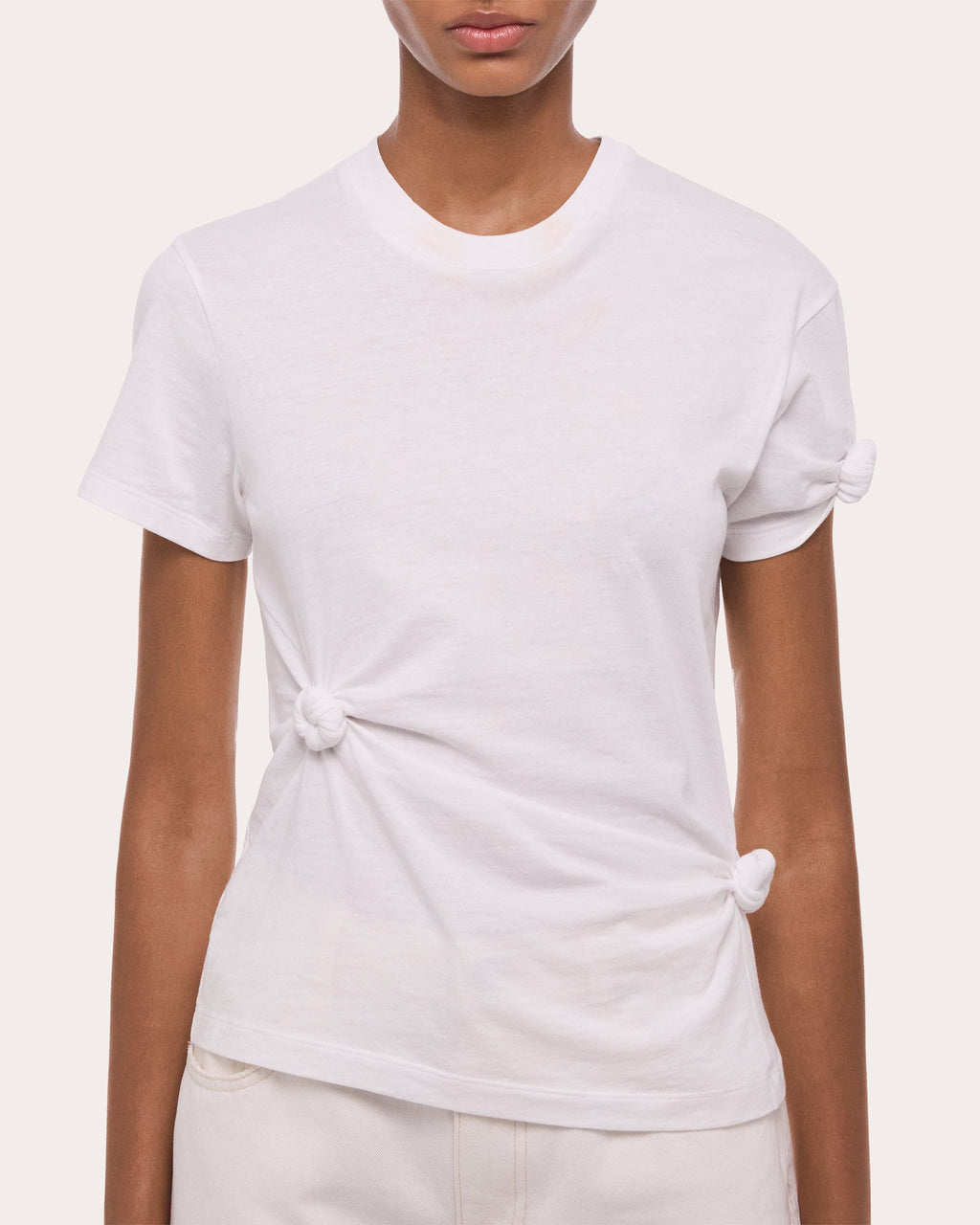 Cotton Jersey Knotted Baby T-Shirt
