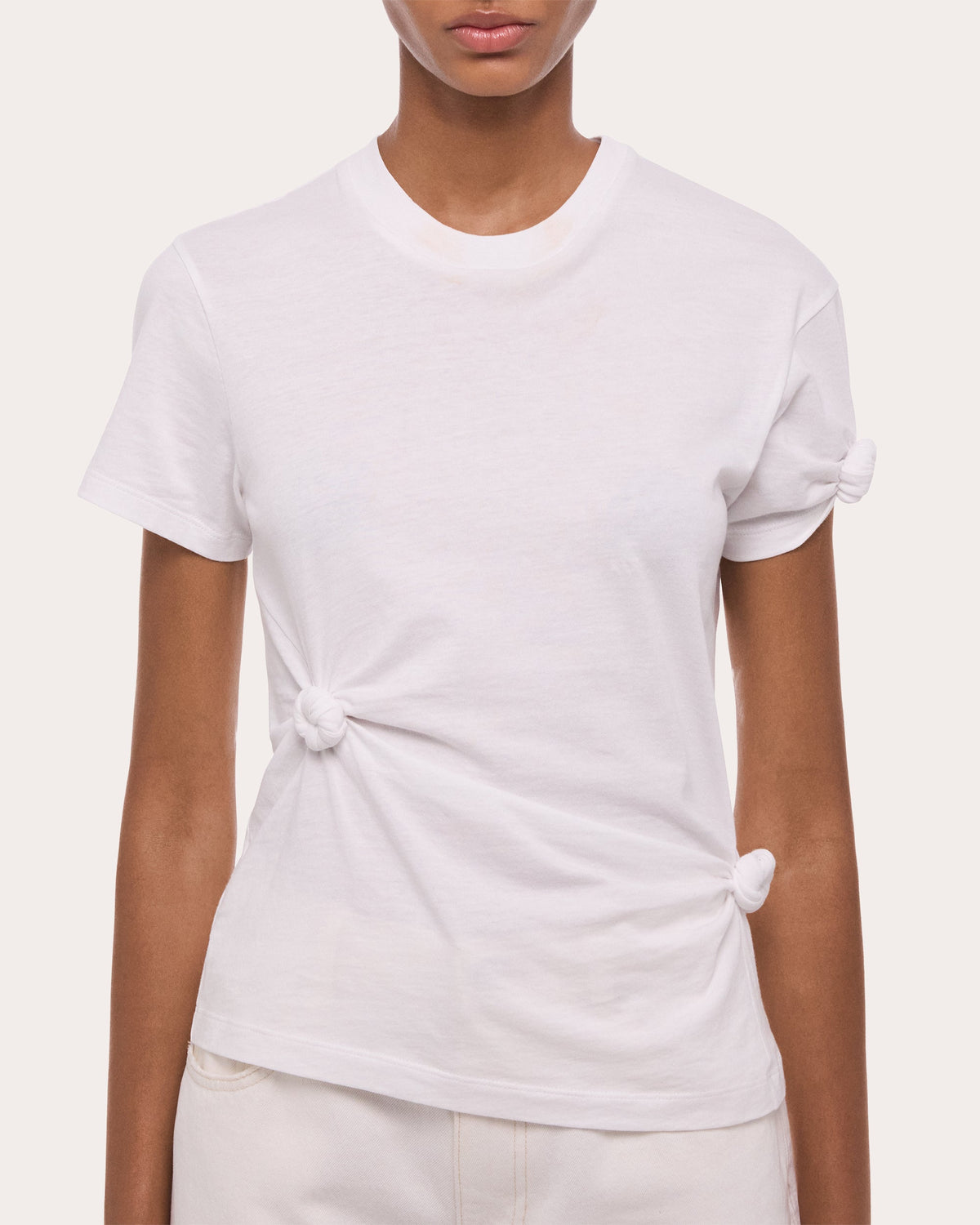 Cotton Jersey Knotted Baby T-Shirt