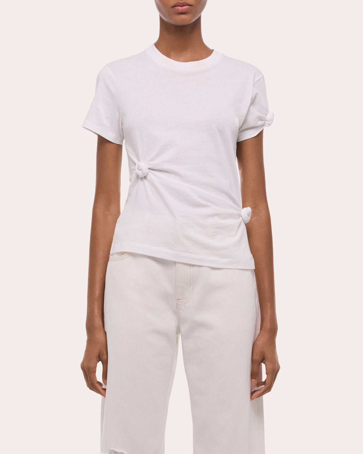 Cotton Jersey Knotted Baby T-Shirt