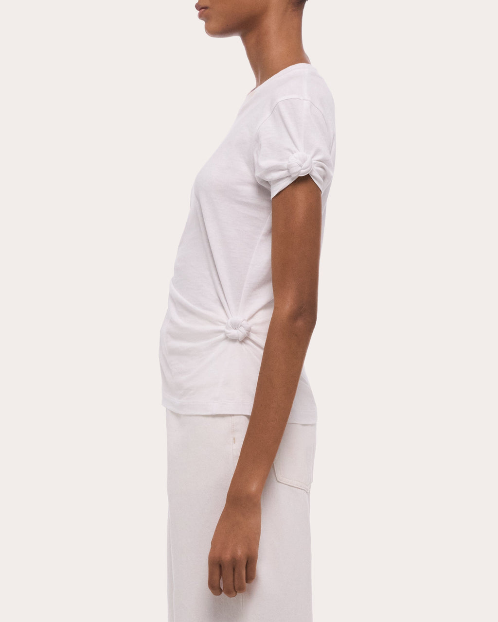 Cotton Jersey Knotted Baby T-Shirt