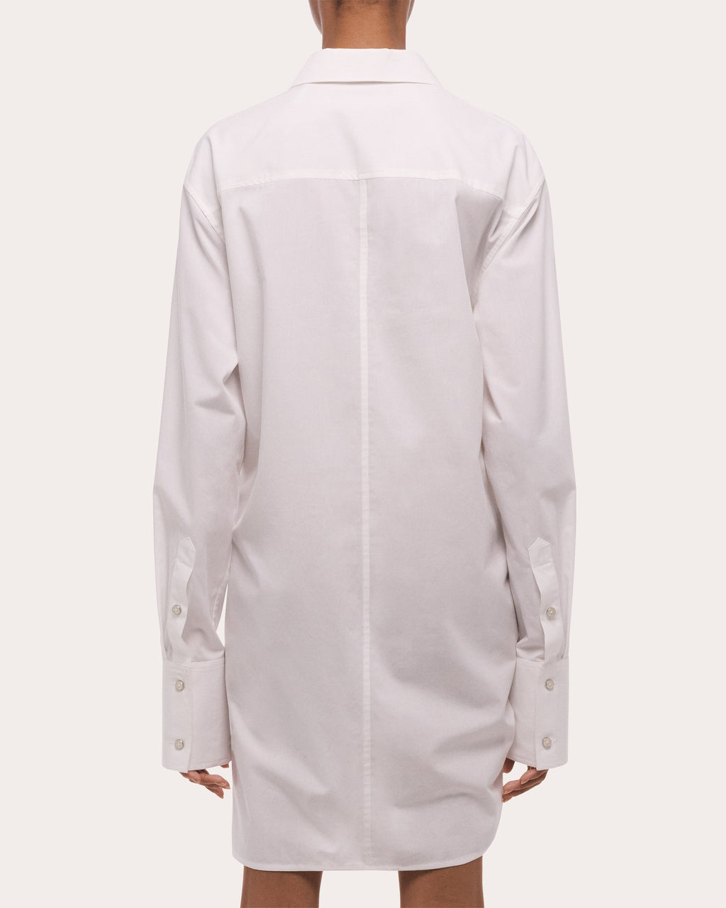 Poplin Gathered Knot Shirt Dress