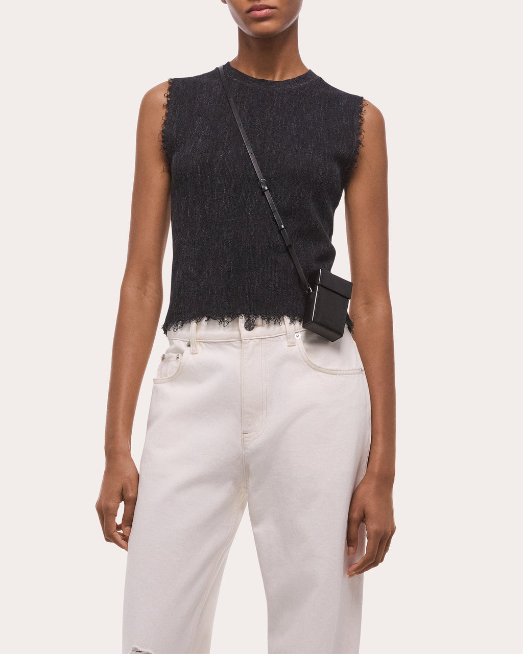 Sheer Raw-Edge Muscle Tank