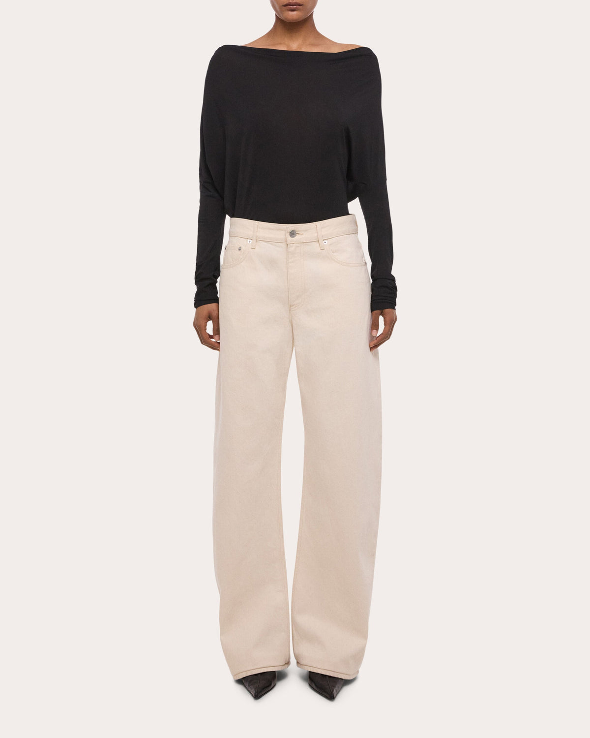 Mid-Rise Saddle Jeans