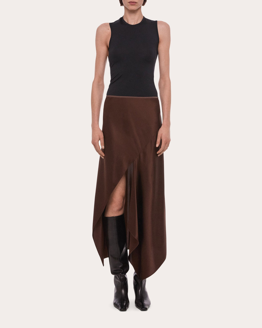 Silk Handkerchief Slip Skirt