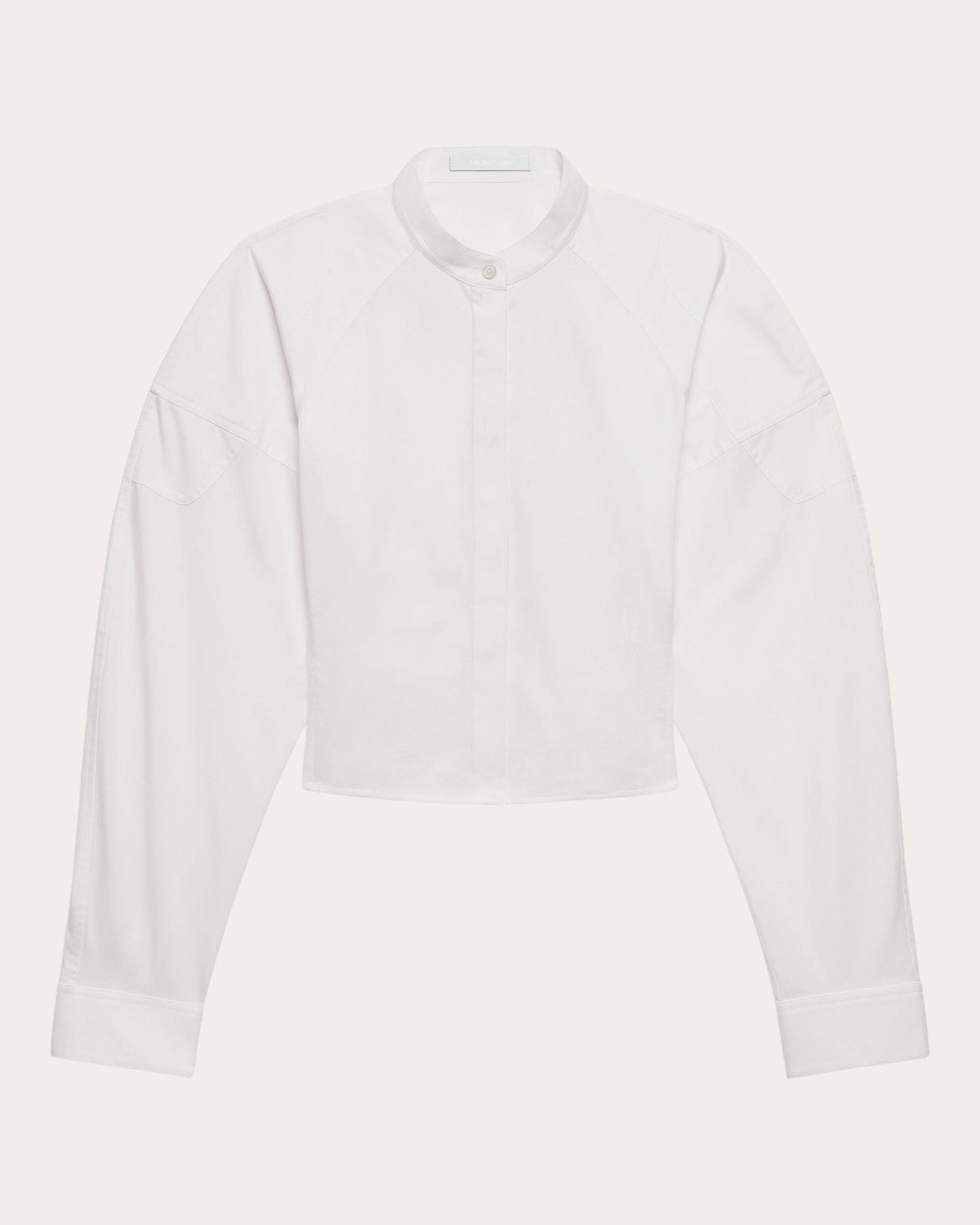 Cotton Poplin Cropped Saddle Shirt