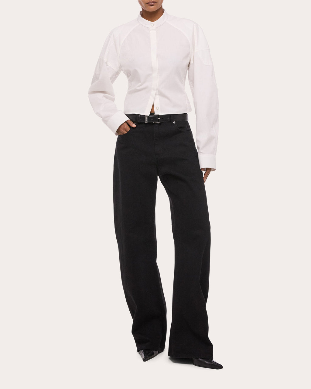 Mid-Rise Saddle Jeans