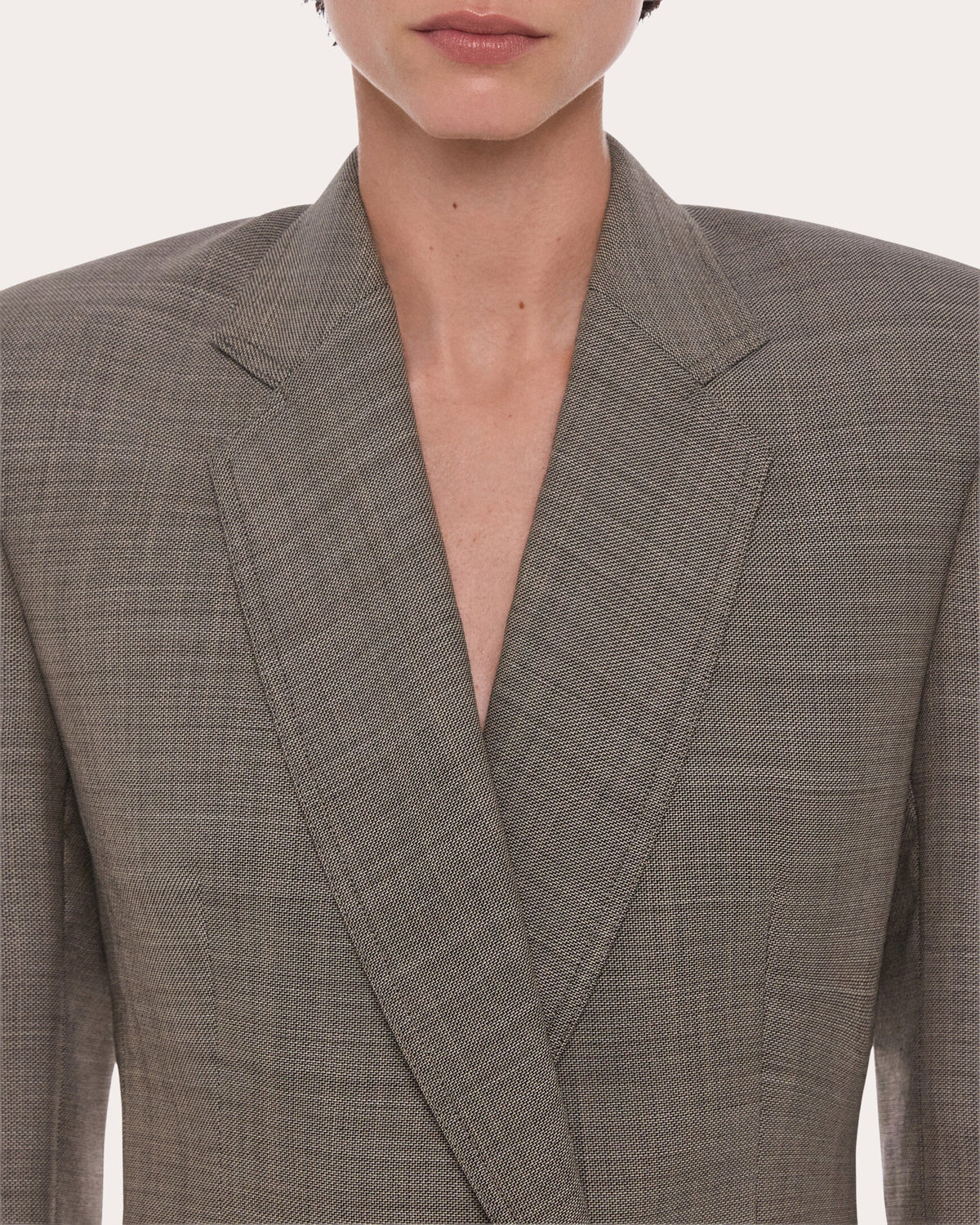 Sculptural Wool-Blend Blazer
