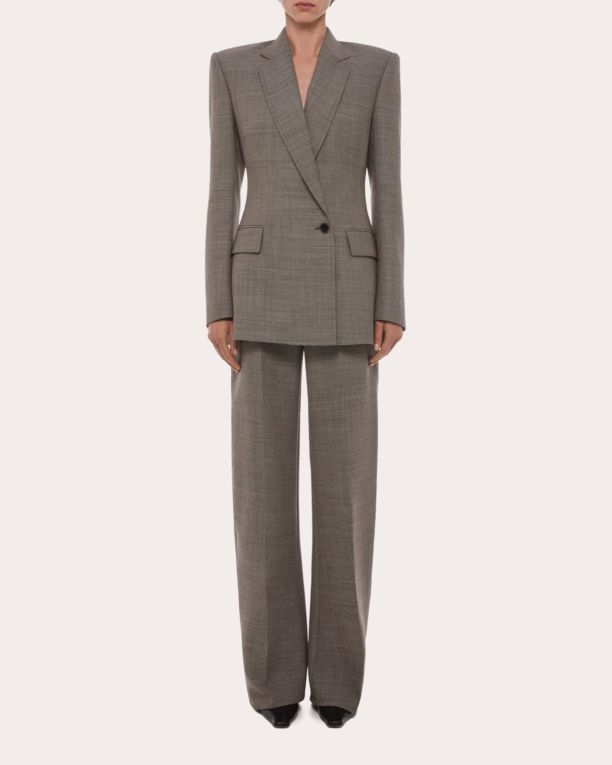 Sculptural Wool-Blend Blazer