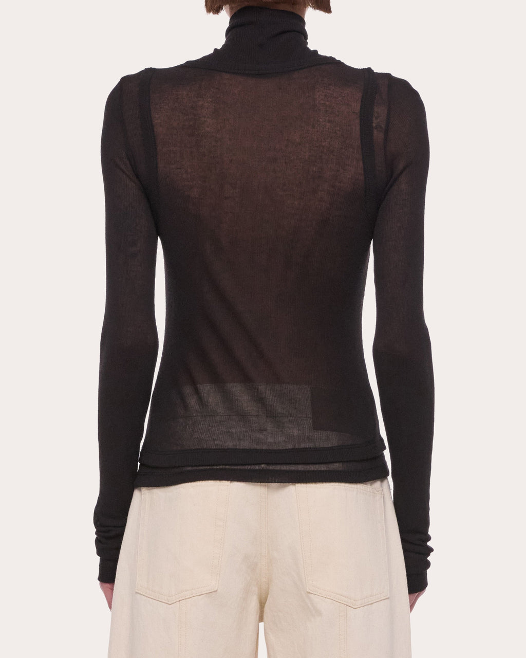 Sheer Layered Turtleneck