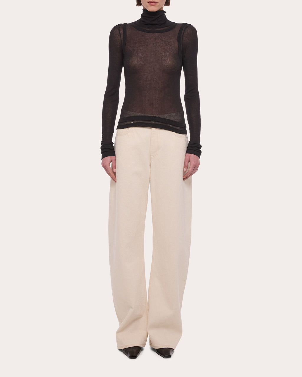 Sheer Layered Turtleneck