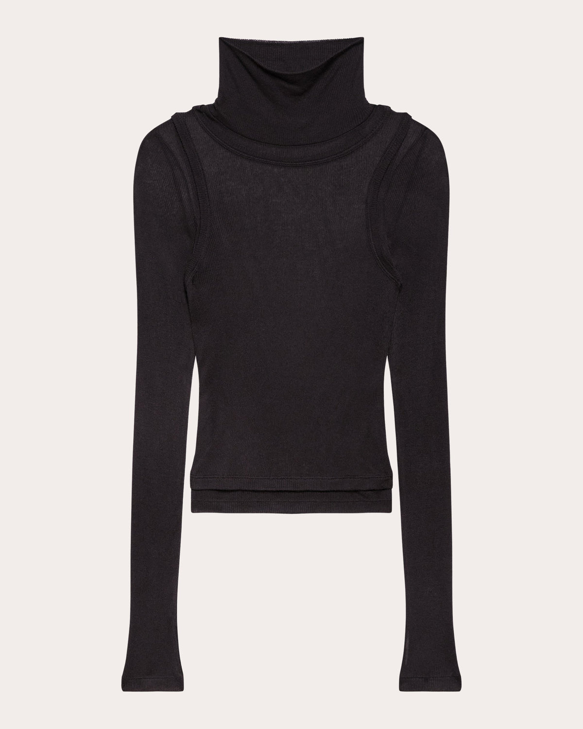 Sheer Layered Turtleneck