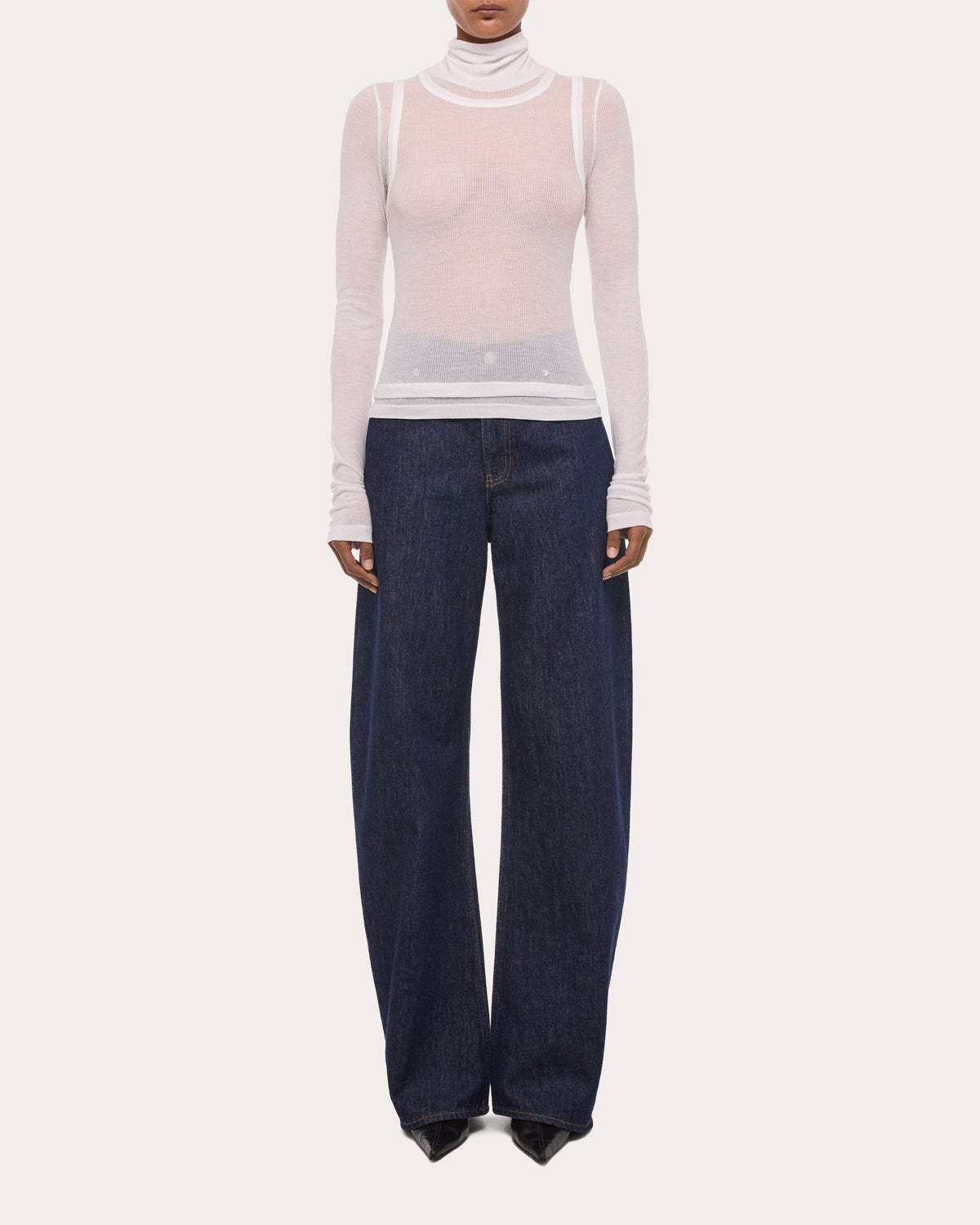 Sheer Layered Turtleneck
