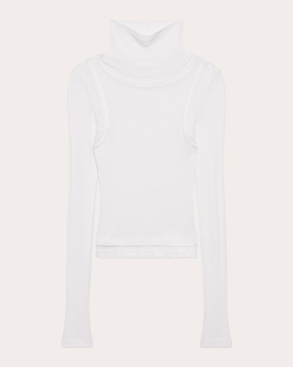 Sheer Layered Turtleneck